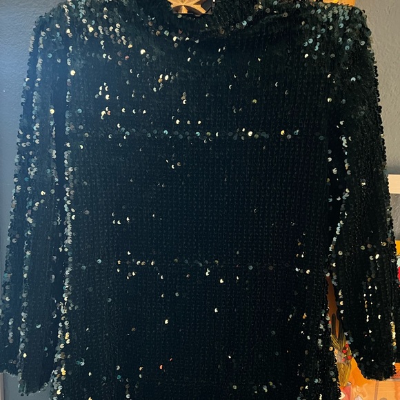 Donna Morgan Sequin open back Mini Dress - Picture 5 of 8